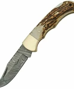 Damascus Lockback Stag