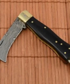 Euro-Knife Exclusive mushroom knife damascus with buffalo horn handmade -Pocket Knives sales exkluzivny hubarsky noz damaskovy s byvolim rohom rucne robeny 90