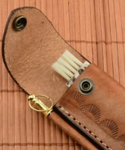 Euro-Knife Exclusive mushroom knife damascus with stag horn handmade -Pocket Knives sales exkluzivny hubarsky noz damaskovy s jelenim parohom rucne robeny 61