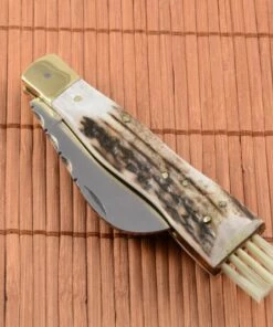 Euro-Knife Exclusive mushroom knife with stag horn handmade -Pocket Knives sales exkluzivny hubarsky noz s jelenim parohom rucne robeny