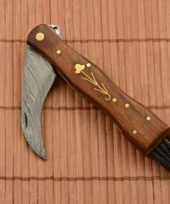 Euro-Knife Mushroom knife damascus handmade -Pocket Knives sales hubarsky noz damaskovy rucne robeny..