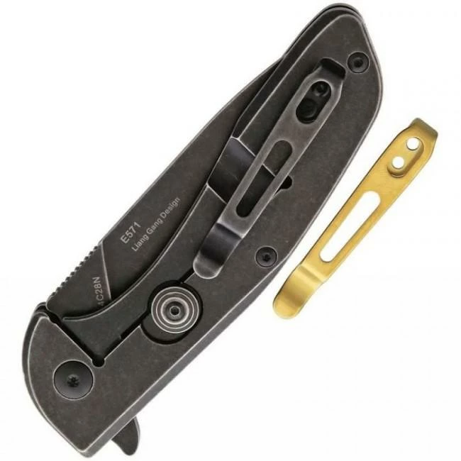 Real Steel E571 Framelock Black Stonewash 1 Real Steel E571 Framelock Black Stonewash