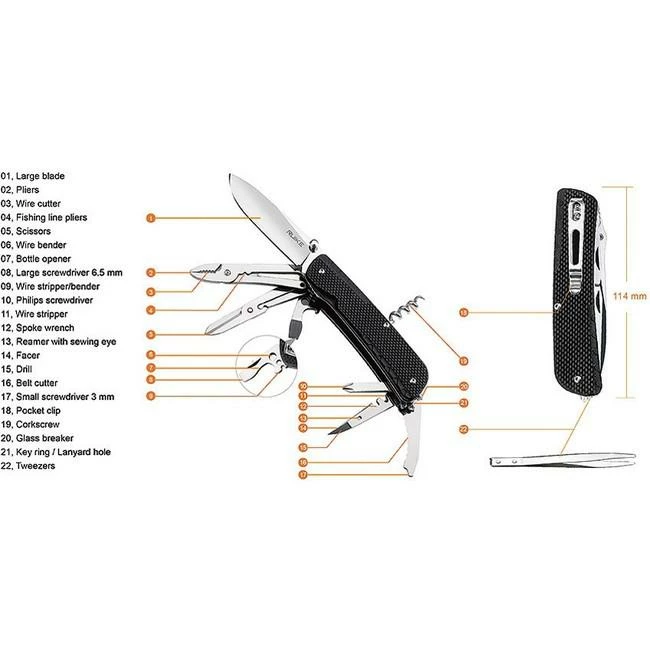 RUIKE L41 Large Multifunction Knife RKEL41B 2 RUIKE L41 Large Multifunction Knife RKEL41B - Image 2