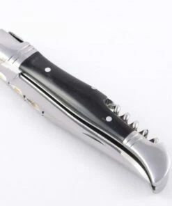 Euro-Knife Set - Laguiole knife, leather sheath and Pocket Sharpener -Pocket Knives sales set laguiole noz kozene puzdro a vreckova ocielka 40