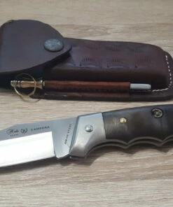 Set Miguel Nieto LINEA CAMPERA 710 leather sheath and Sharpener