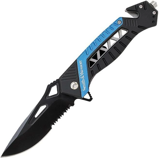 Smith & Wesson Smith & Wesson Rescue Linerlock Blue SW608BLS 2 Smith & Wesson Smith & Wesson Rescue Linerlock Blue SW608BLS - Image 2