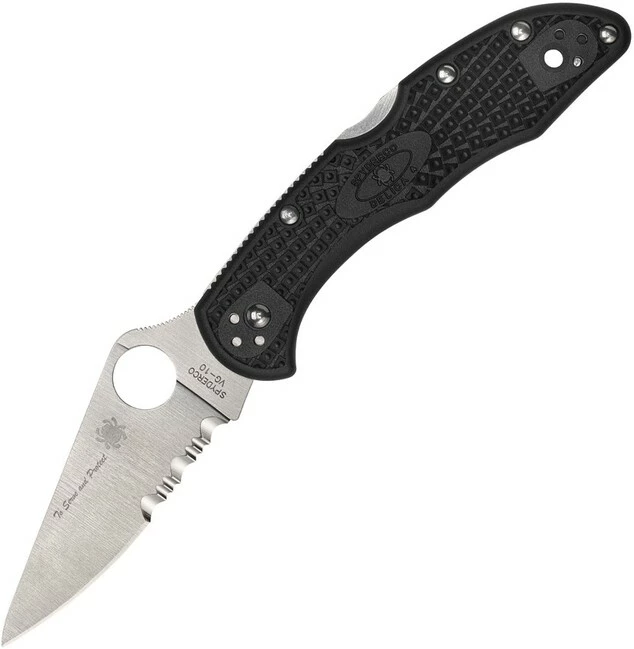 Spyderco Delica 4 Lockback Blue Line SC11FPSBKBL 1 Spyderco Delica 4 Lockback Blue Line SC11FPSBKBL