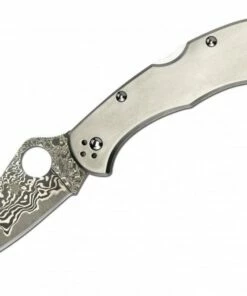 Spyderco Delica 4 Titanium Damascus