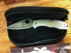 Spyderco Delica 4 Titanium Damascus -Pocket Knives sales spyderco delica titanium damascus 4